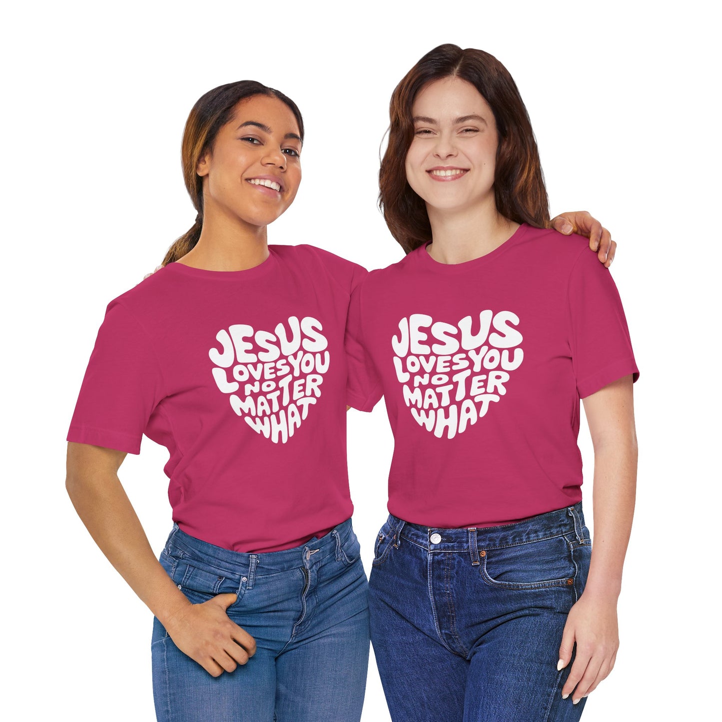"Jesus Loves You" Women's Jersey Short Sleeve Tee