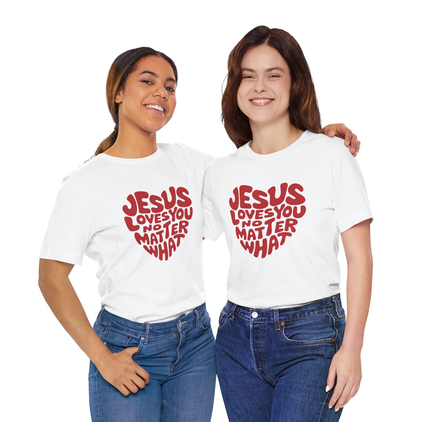 "Jesus Loves You" Women's Jersey Short Sleeve Tee