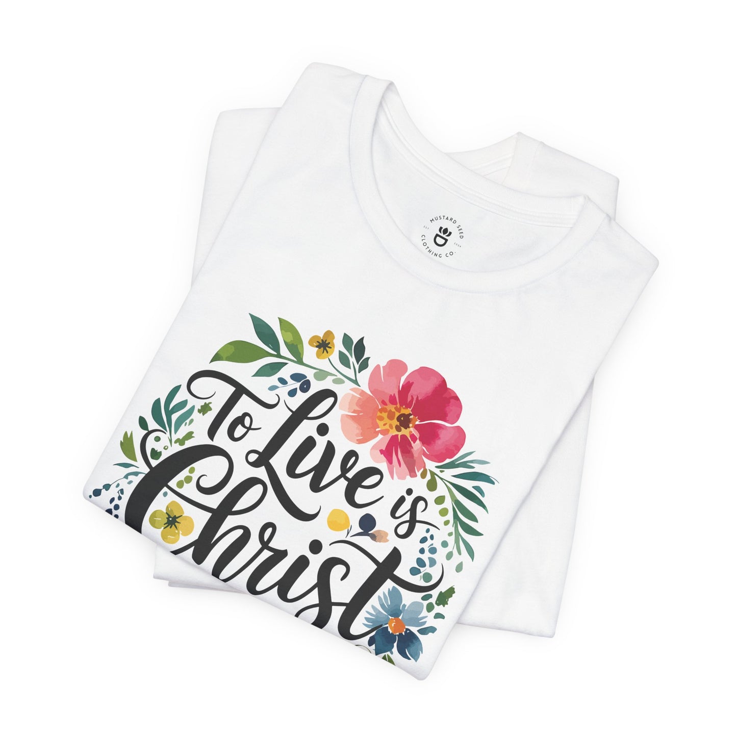 "To Live Is Christ" Women's Jersey Short Sleeve Tee