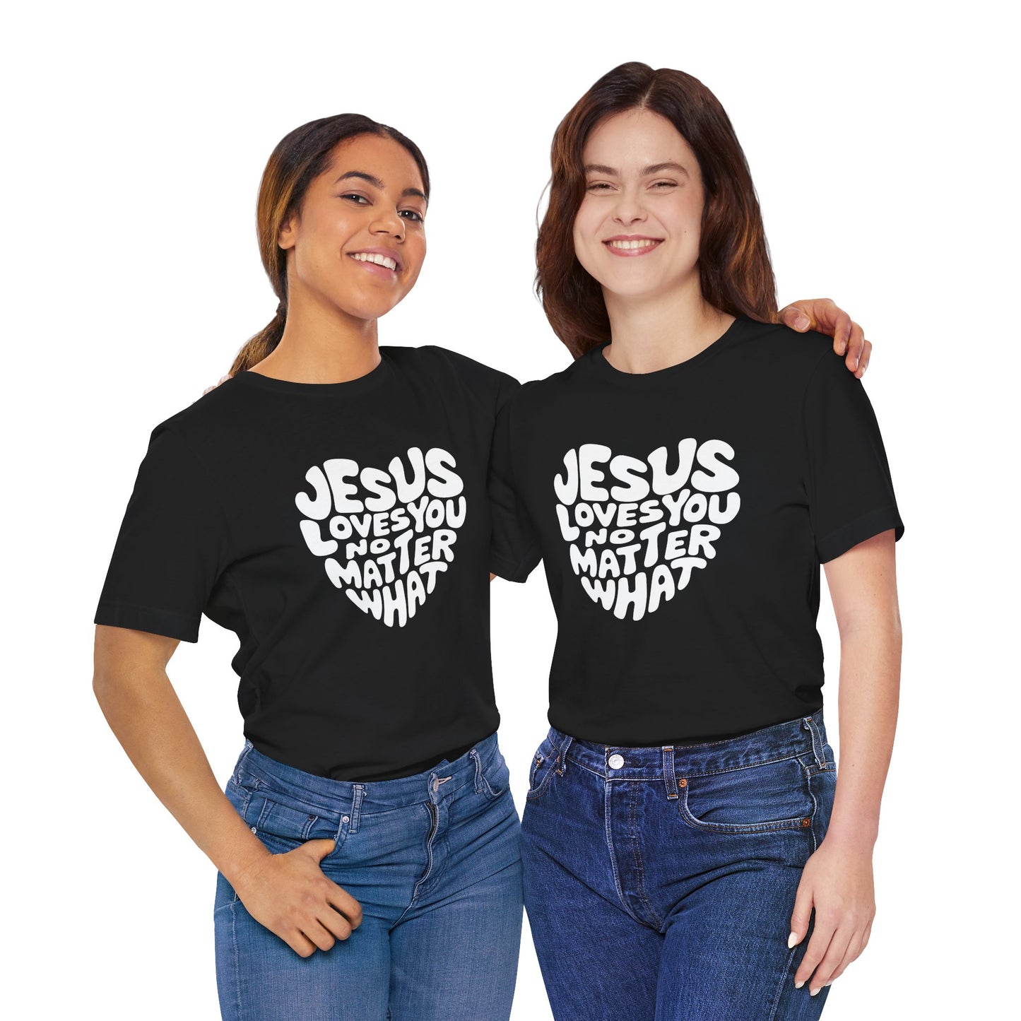 "Jesus Loves You" Women's Jersey Short Sleeve Tee