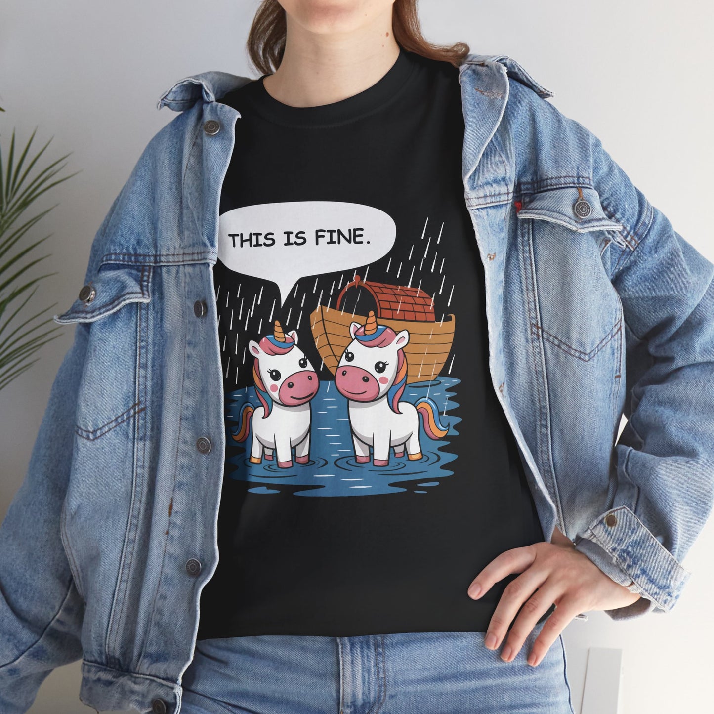 "This Is Fine" Unisex Heavy Cotton Tee