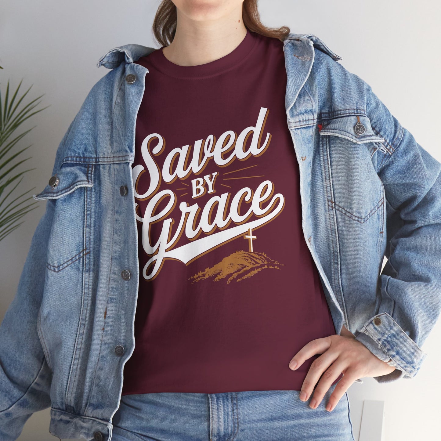 "Saved by Grace" Unisex Heavy Cotton Tee