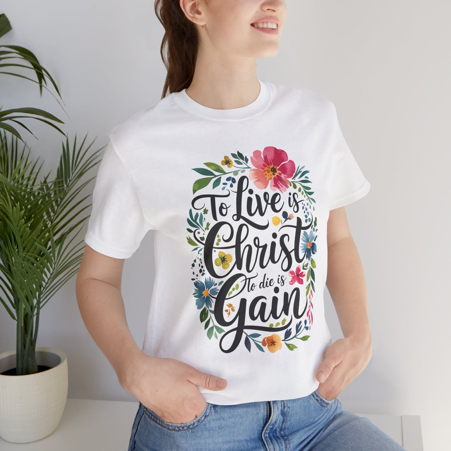 "To Live Is Christ" Women's Jersey Short Sleeve Tee