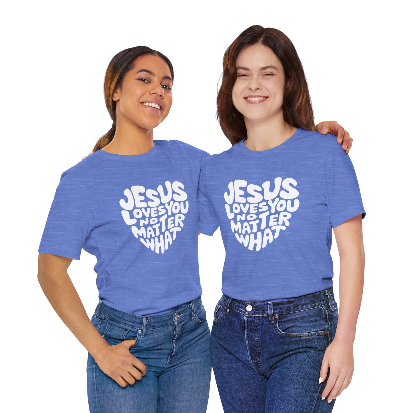 "Jesus Loves You" Women's Jersey Short Sleeve Tee