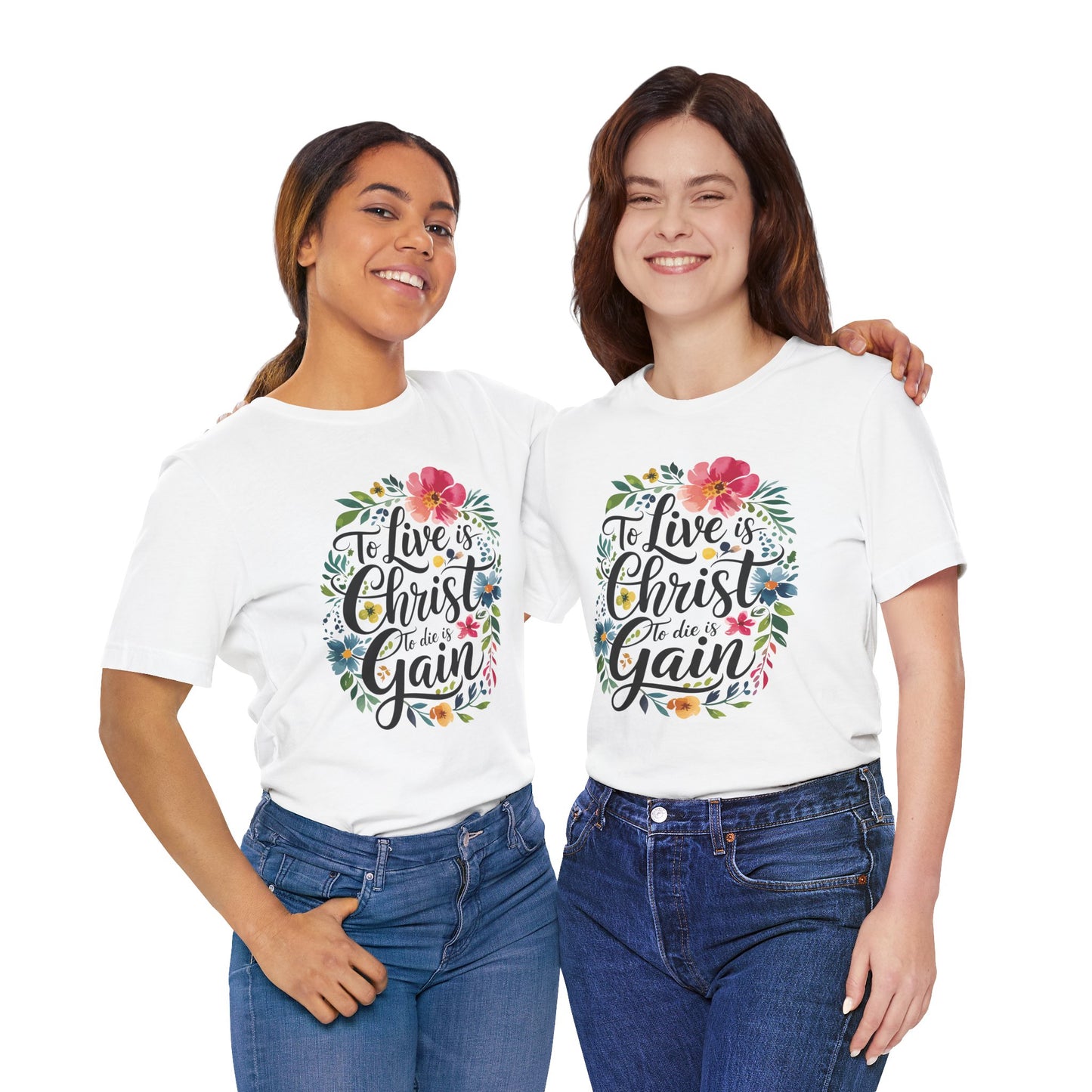"To Live Is Christ" Women's Jersey Short Sleeve Tee