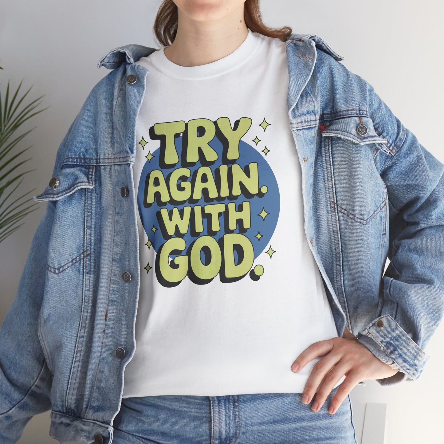 "Try Again" Unisex Heavy Cotton Tee