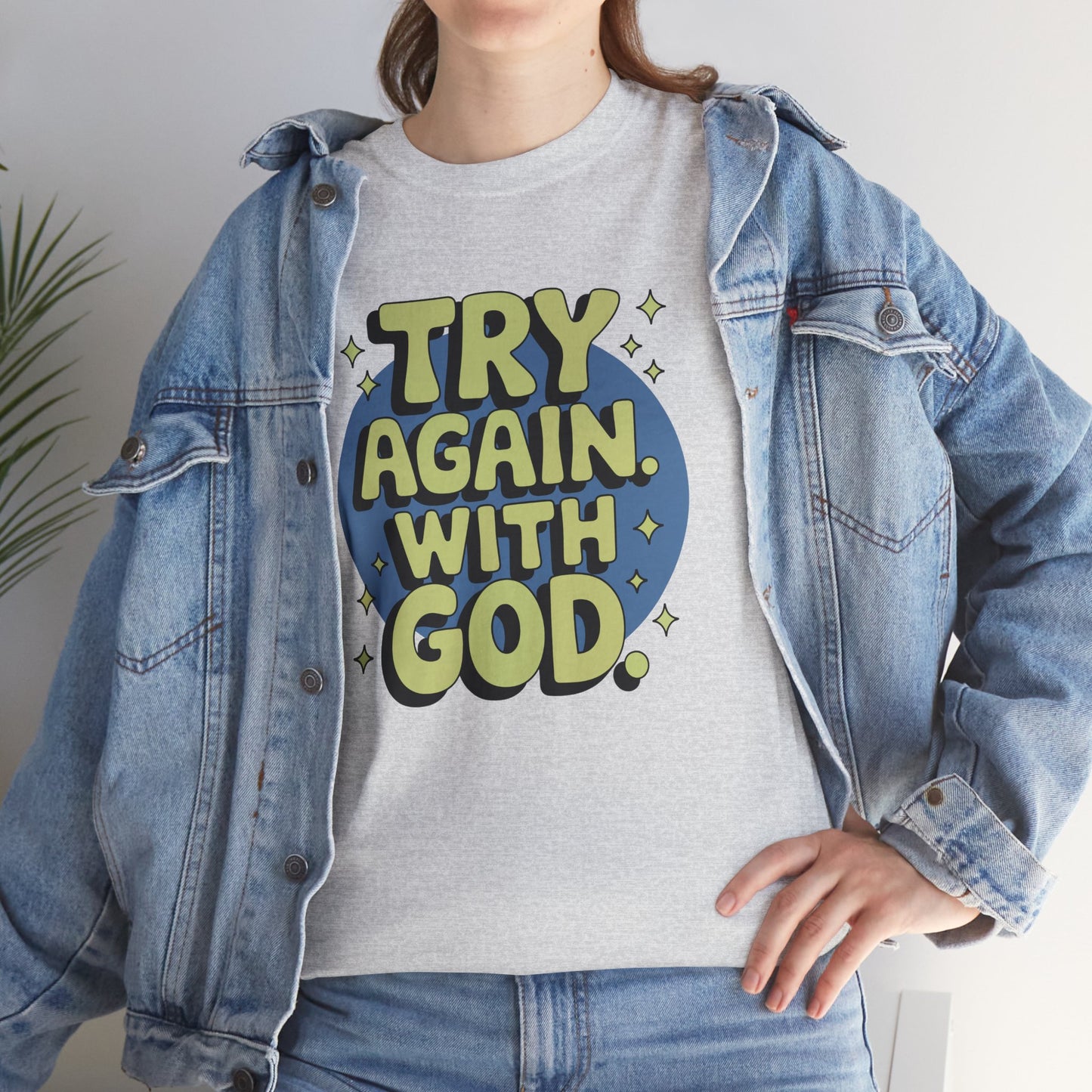 "Try Again" Unisex Heavy Cotton Tee