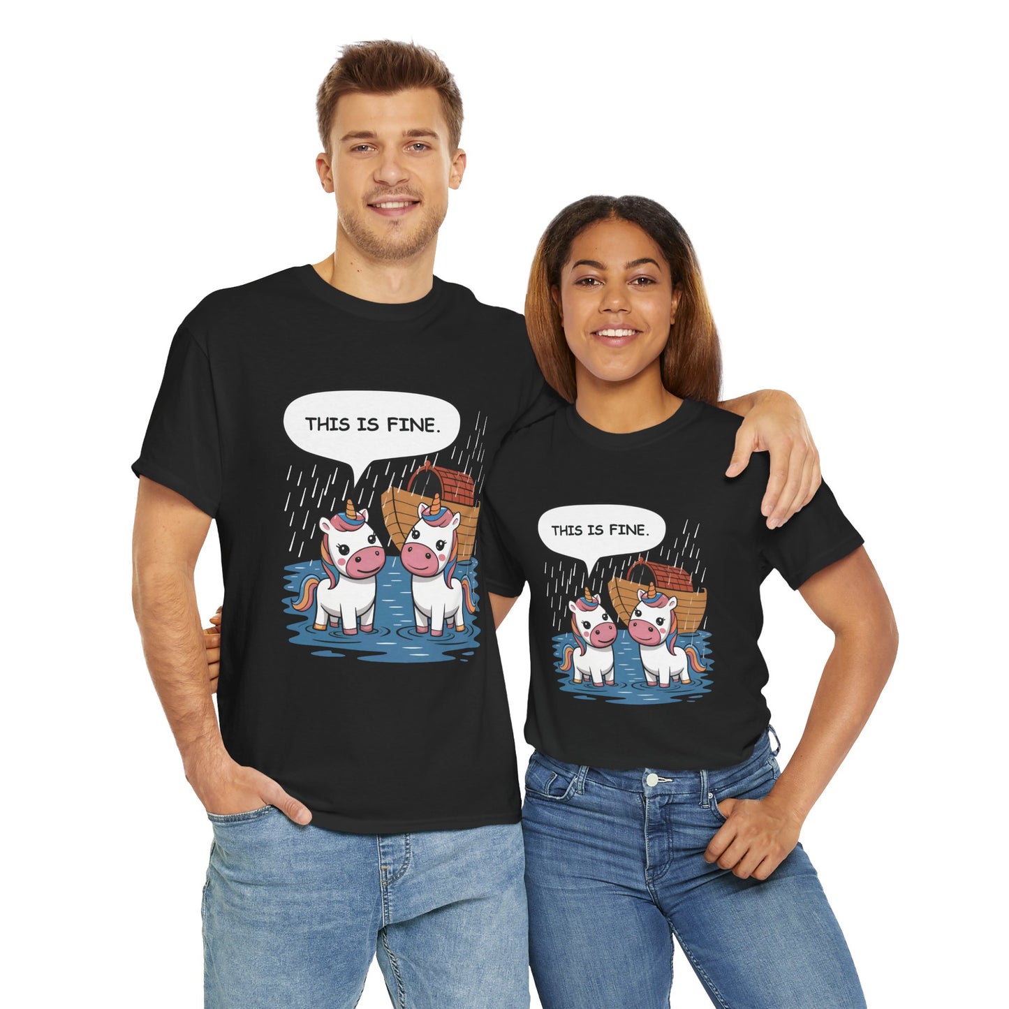 "This Is Fine" Unisex Heavy Cotton Tee