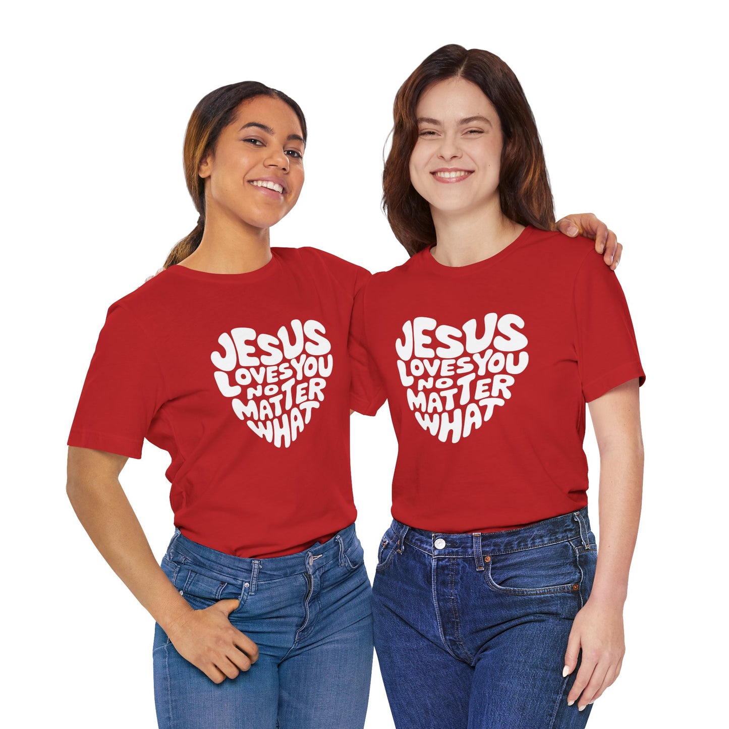 "Jesus Loves You" Women's Jersey Short Sleeve Tee
