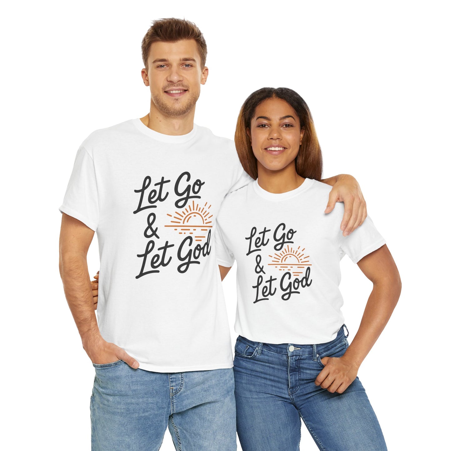 "Let Go & Let God" Unisex Heavy Cotton Tee