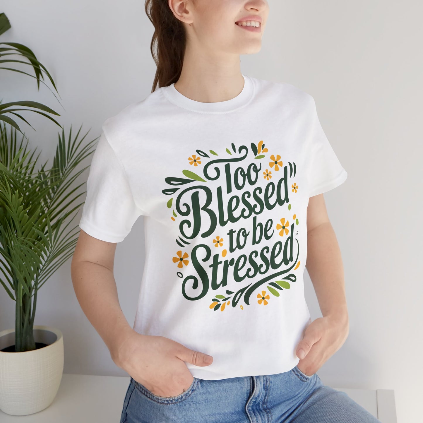 "Too Blessed" Women's Jersey Short Sleeve Tee