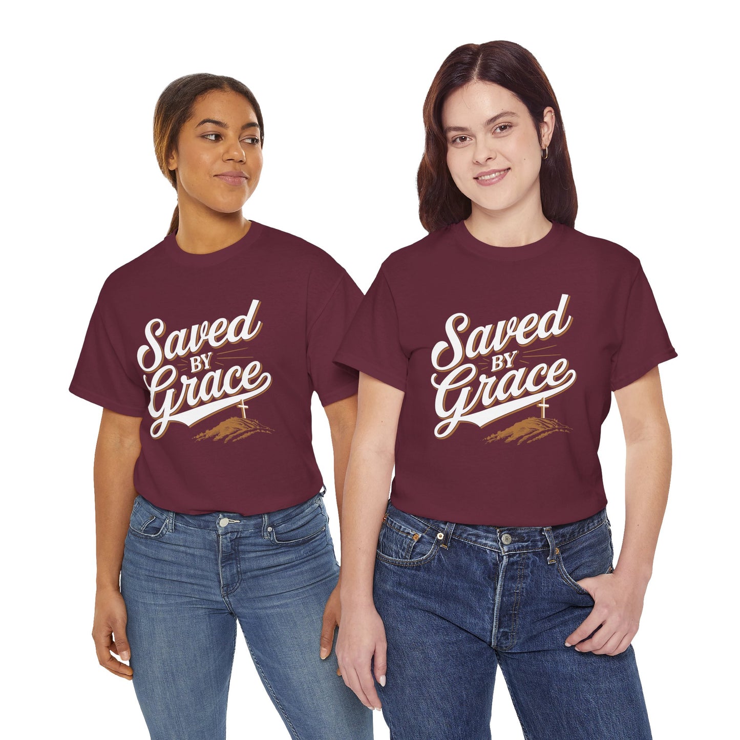 "Saved by Grace" Unisex Heavy Cotton Tee