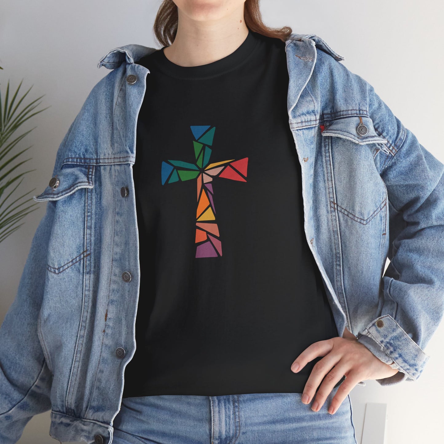 "Mosaic Cross" Unisex Heavy Cotton Tee