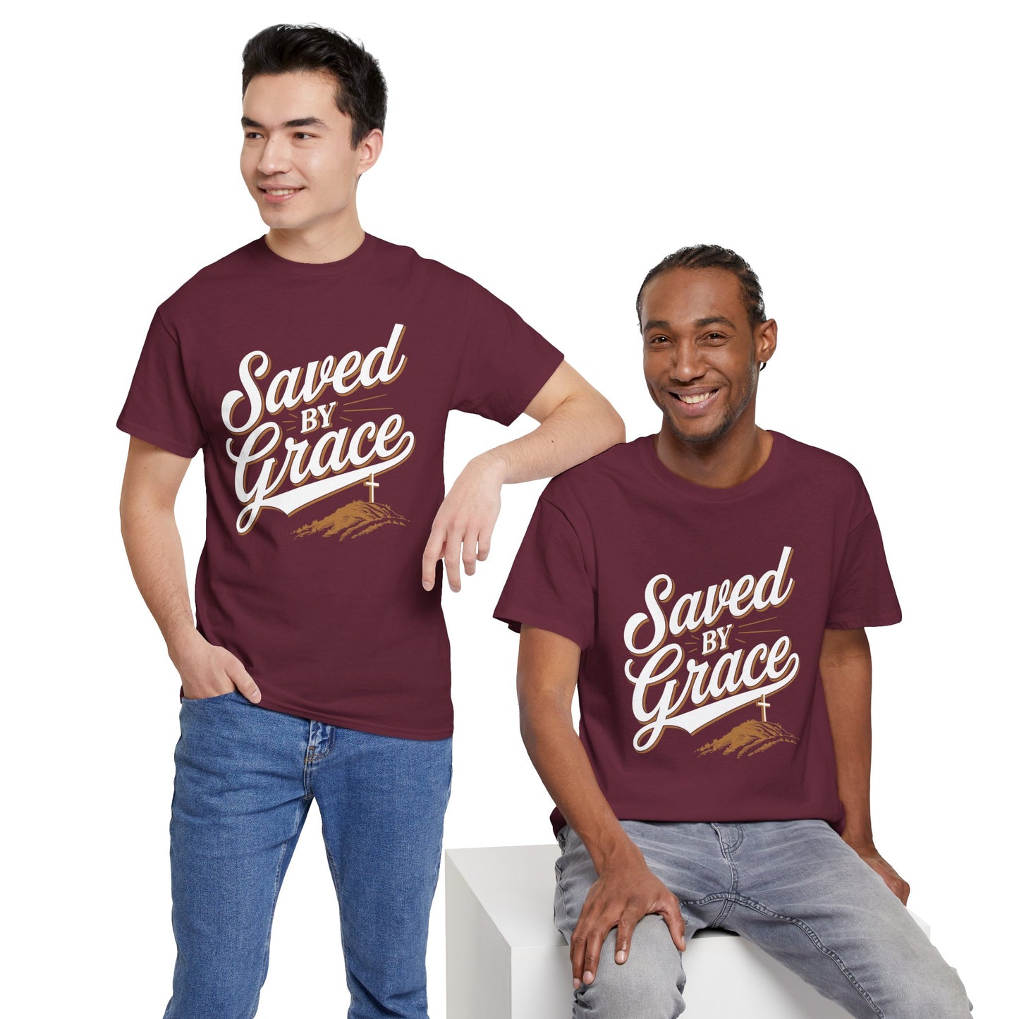 "Saved by Grace" Unisex Heavy Cotton Tee
