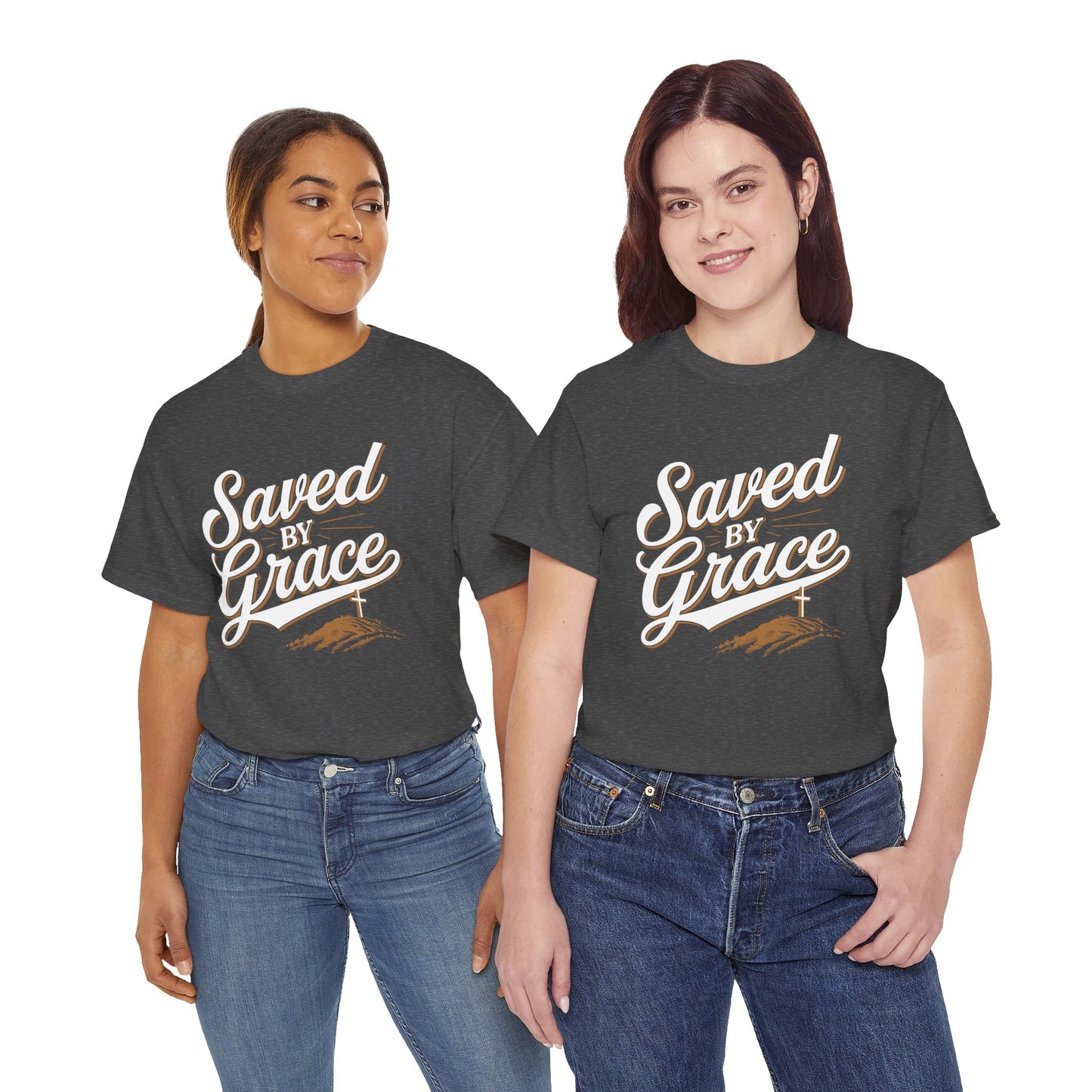 "Saved by Grace" Unisex Heavy Cotton Tee