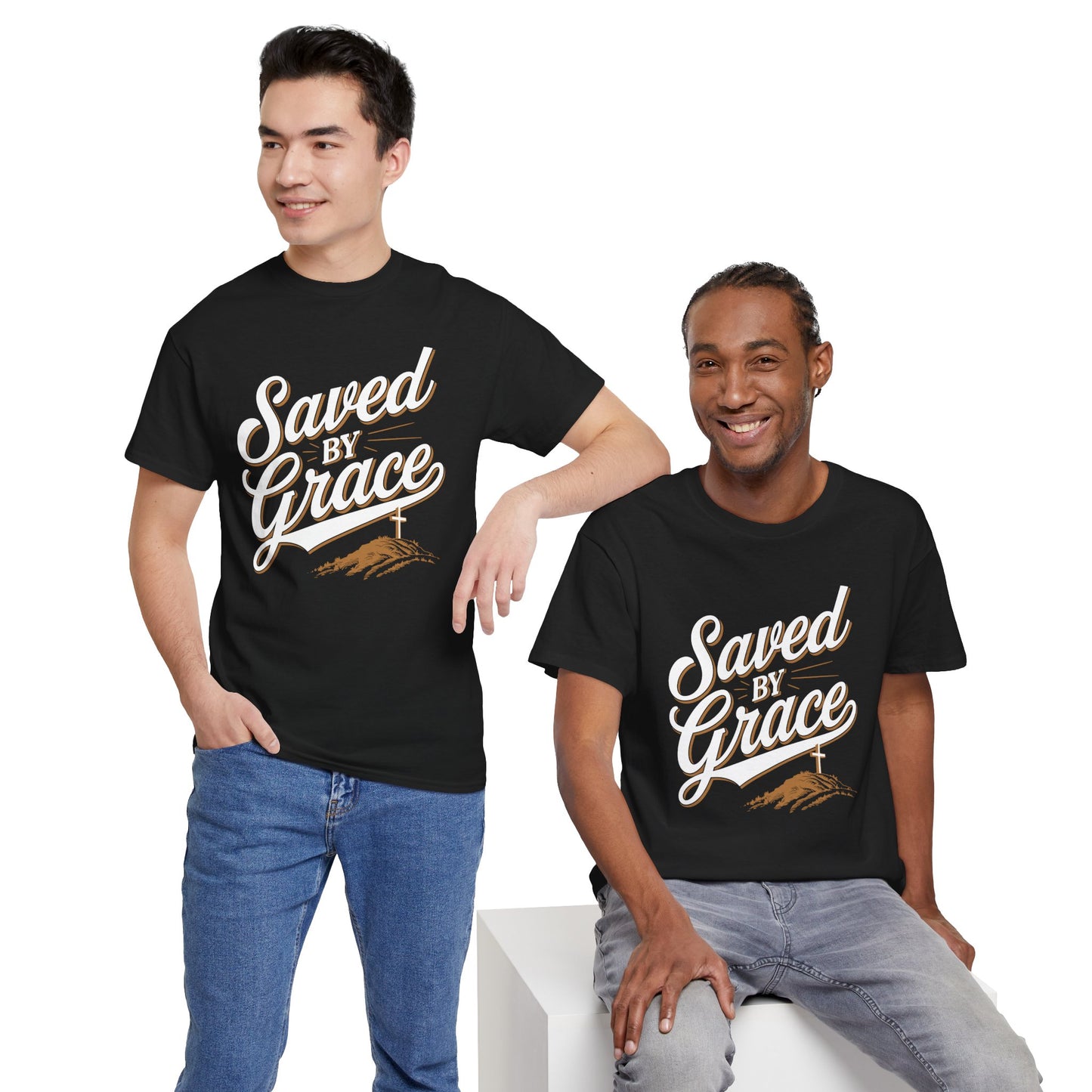 "Saved by Grace" Unisex Heavy Cotton Tee