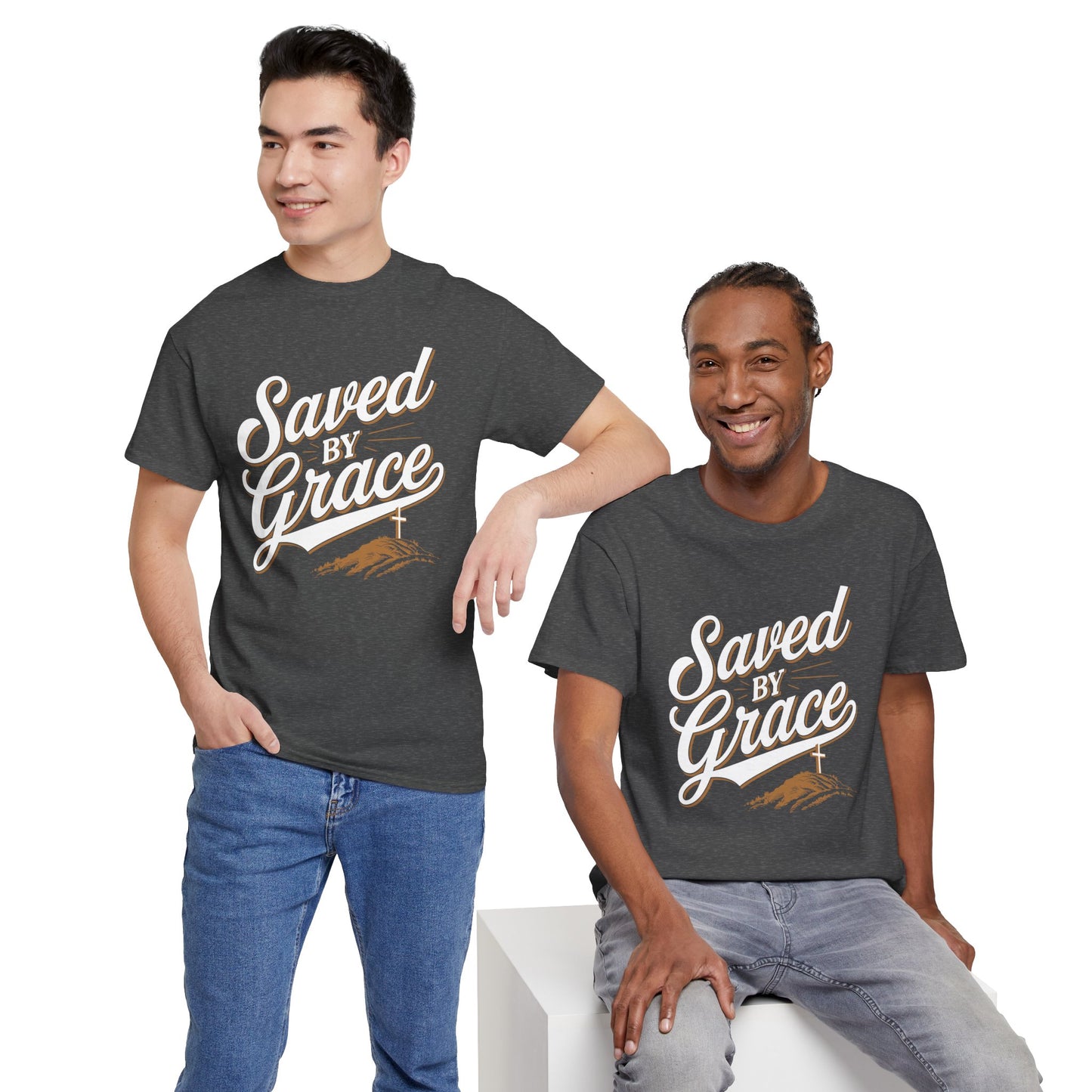 "Saved by Grace" Unisex Heavy Cotton Tee