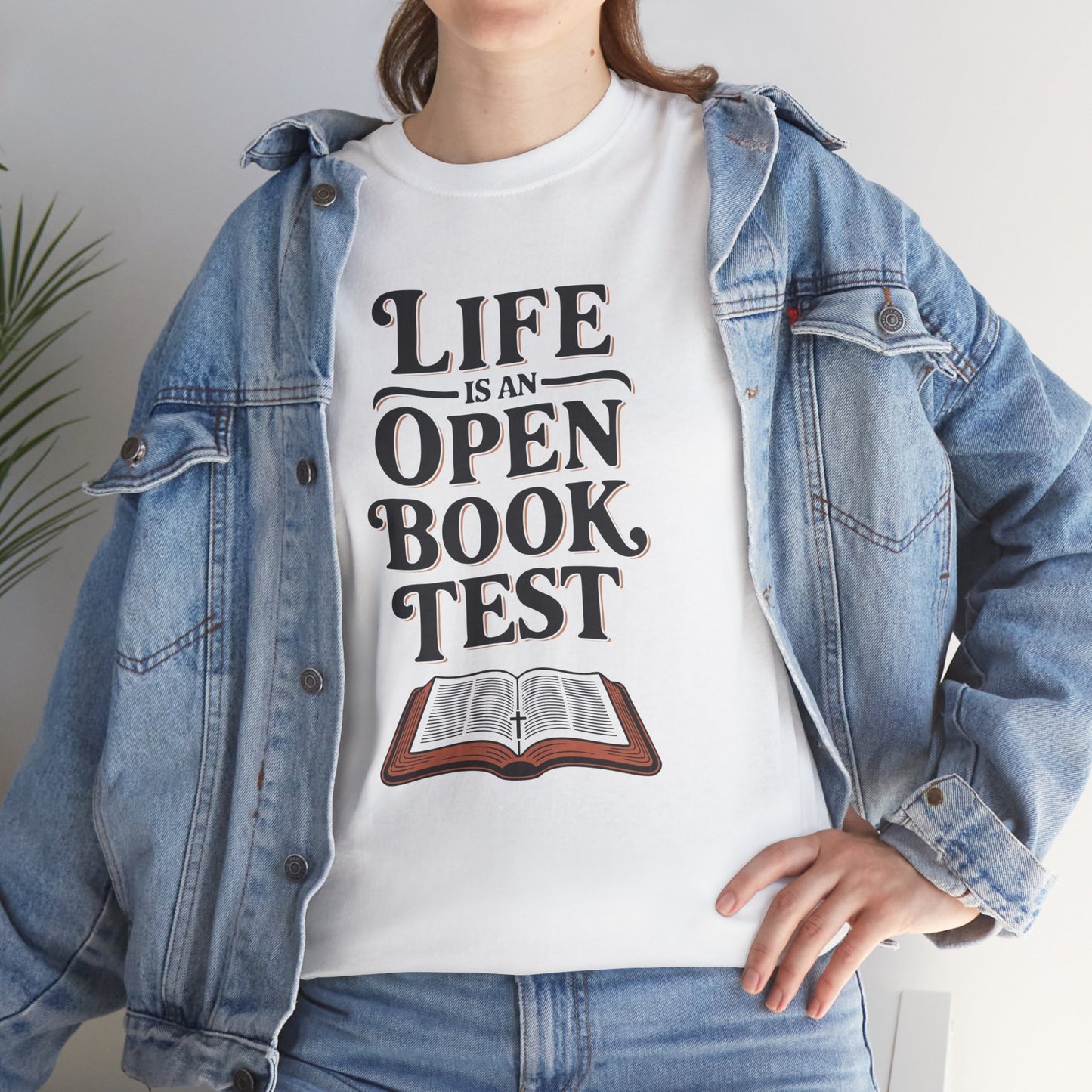 "Open Book Test" Unisex Heavy Cotton Tee