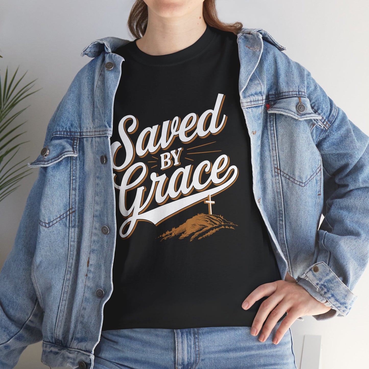 "Saved by Grace" Unisex Heavy Cotton Tee