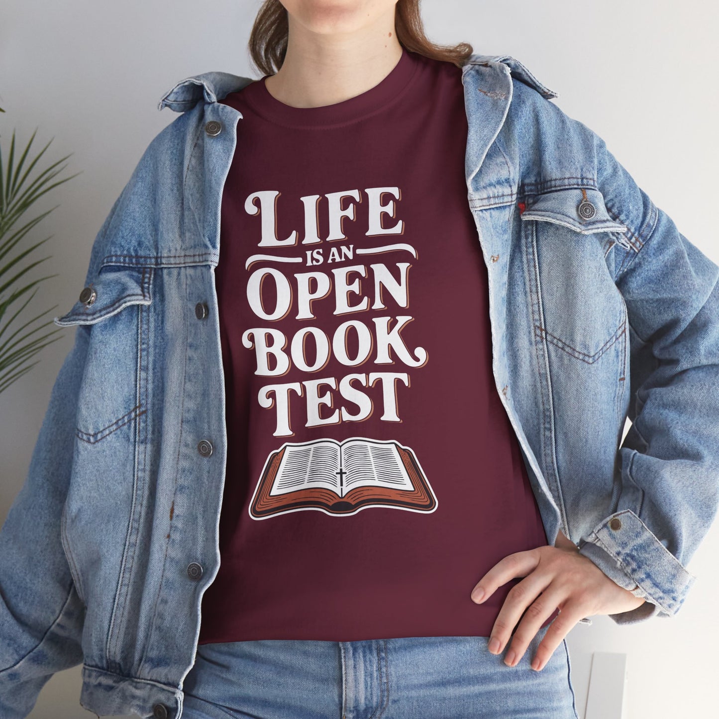 "Open Book Test" Unisex Heavy Cotton Tee