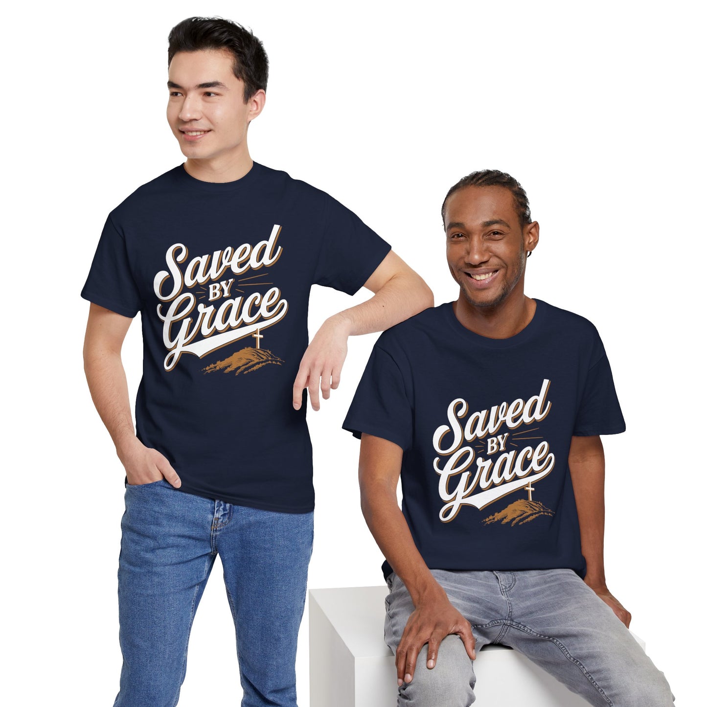 "Saved by Grace" Unisex Heavy Cotton Tee