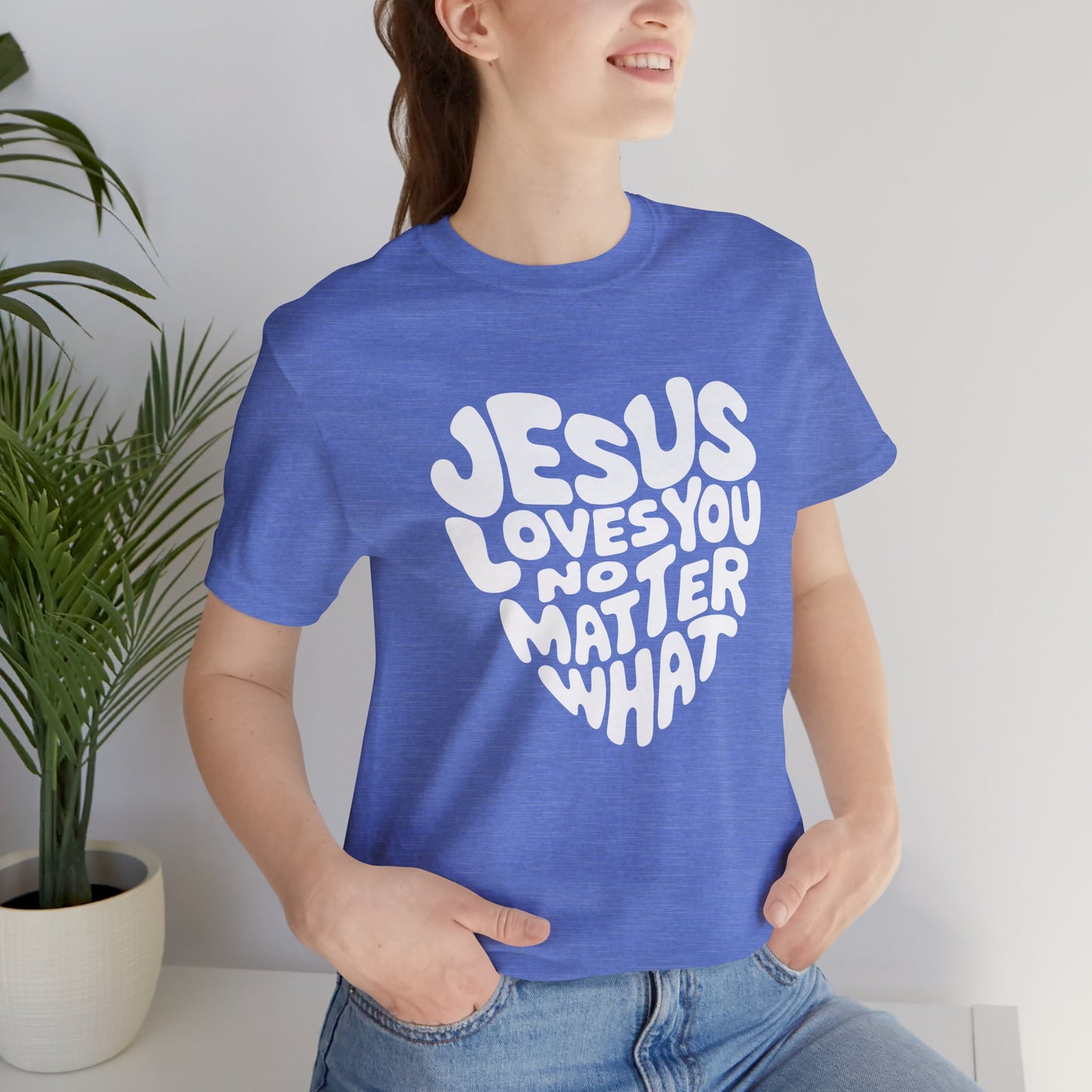 "Jesus Loves You" Women's Jersey Short Sleeve Tee