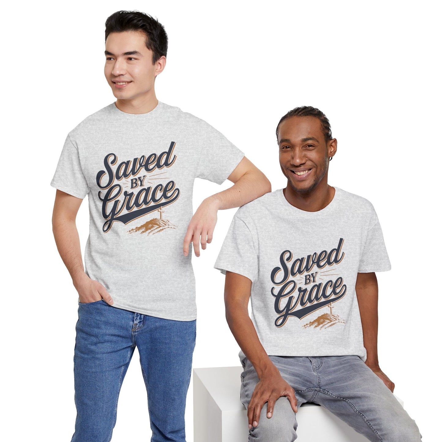 "Saved by Grace" Unisex Heavy Cotton Tee