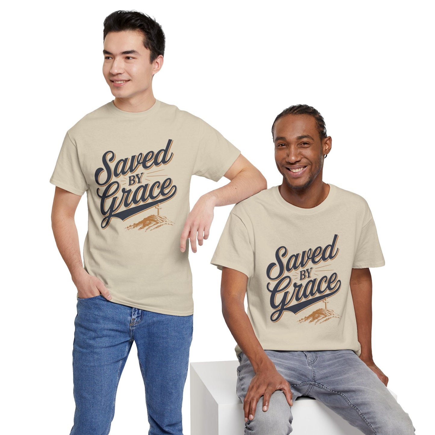 "Saved by Grace" Unisex Heavy Cotton Tee