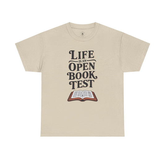 "Open Book Test" Unisex Heavy Cotton Tee