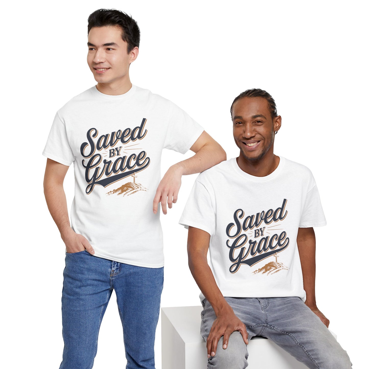 "Saved by Grace" Unisex Heavy Cotton Tee